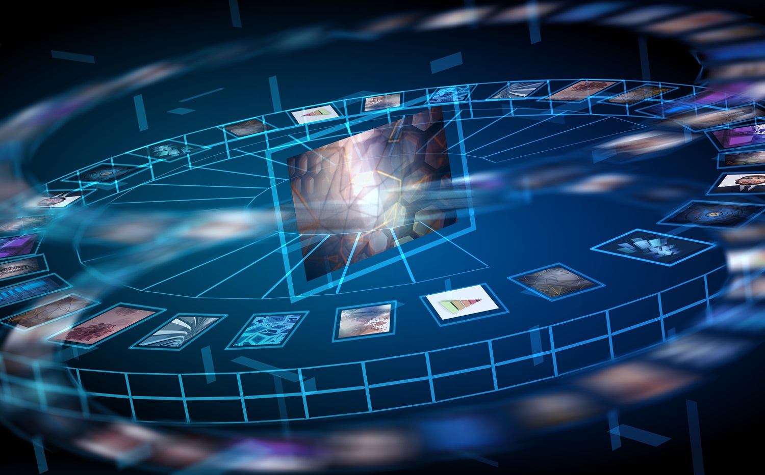 Multiple screens virtual media projection concept. - CJ Network Systems